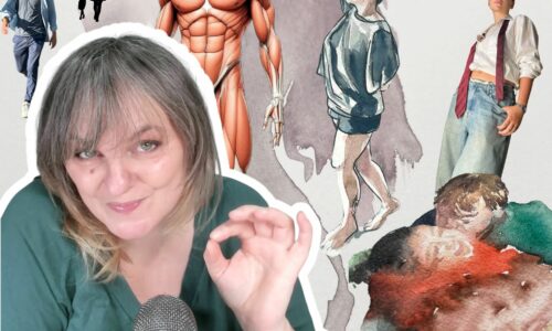 Figure humaine et silhouette à l&rsquo;aquarelle